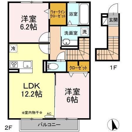 日永駅 徒歩5分 2階の物件間取画像